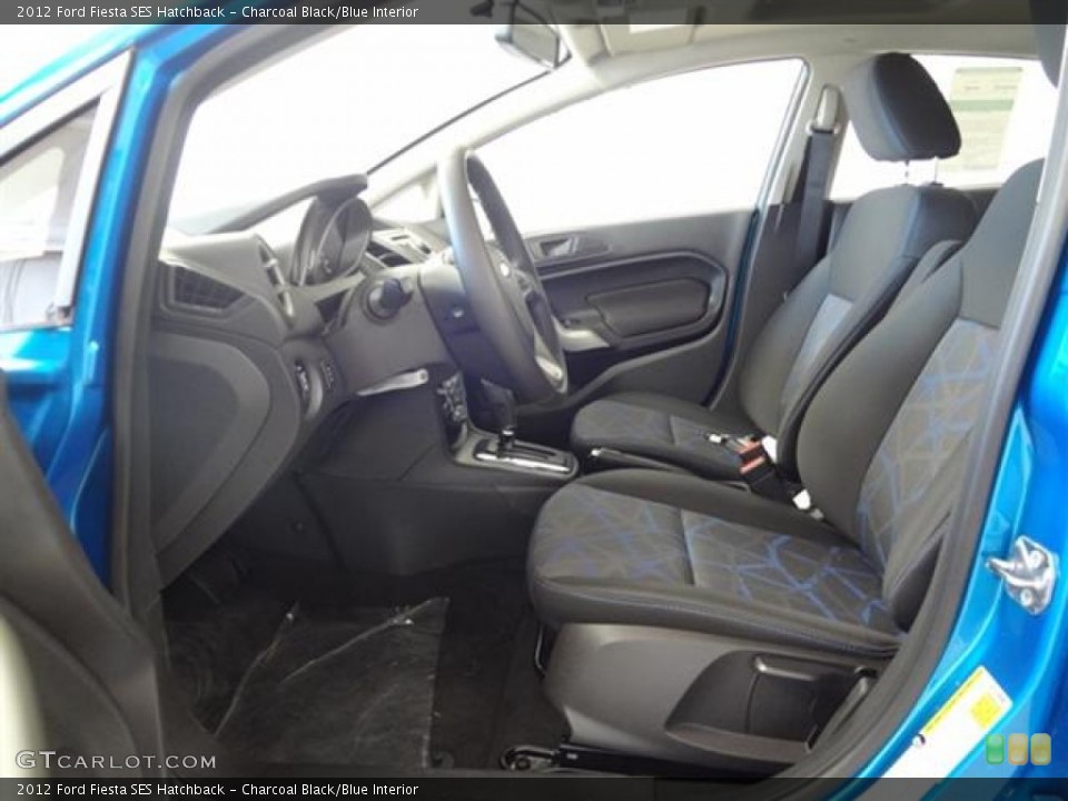 Charcoal Black/Blue Interior Photo for the 2012 Ford Fiesta SES Hatchback #59372640