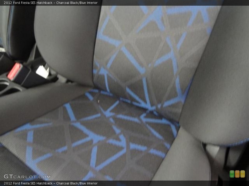 Charcoal Black/Blue Interior Photo for the 2012 Ford Fiesta SES Hatchback #59372664