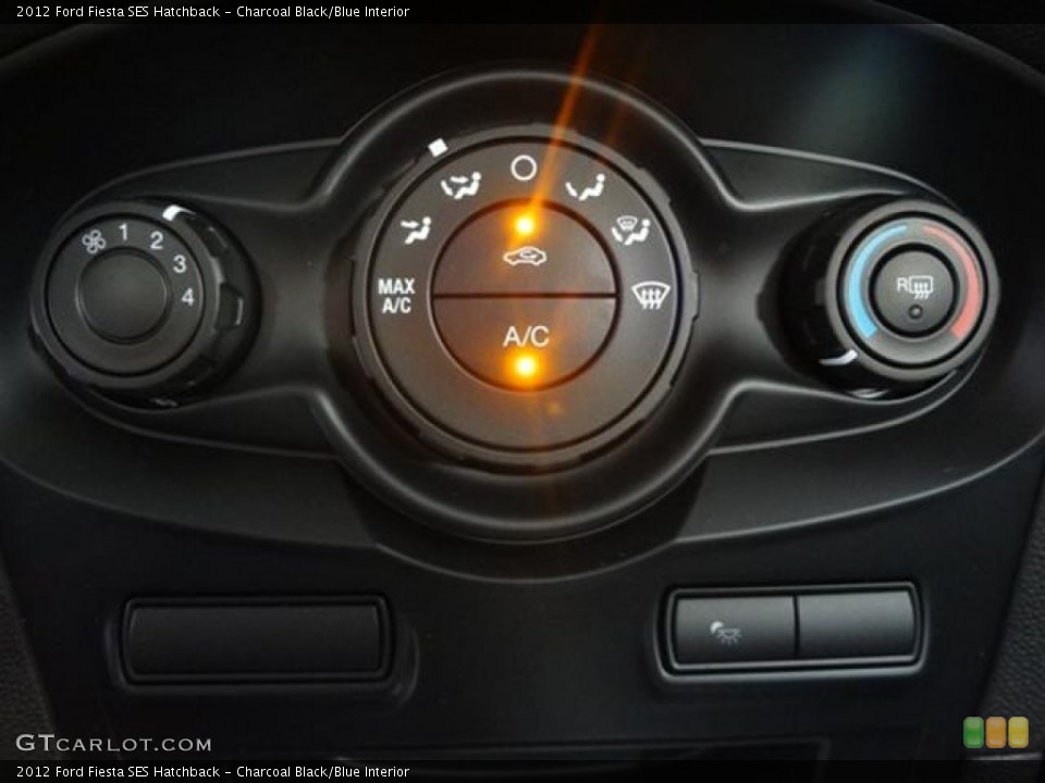 Charcoal Black/Blue Interior Controls for the 2012 Ford Fiesta SES Hatchback #59372682