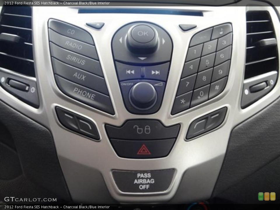 Charcoal Black/Blue Interior Controls for the 2012 Ford Fiesta SES Hatchback #59372688