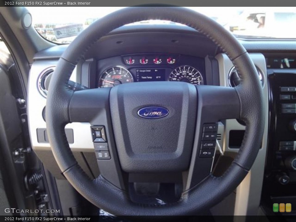 Black Interior Steering Wheel for the 2012 Ford F150 FX2 SuperCrew #59374668