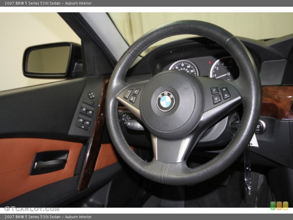 Auburn Interior Steering Wheel for the 2007 BMW 5 Series 530i Sedan #59377907