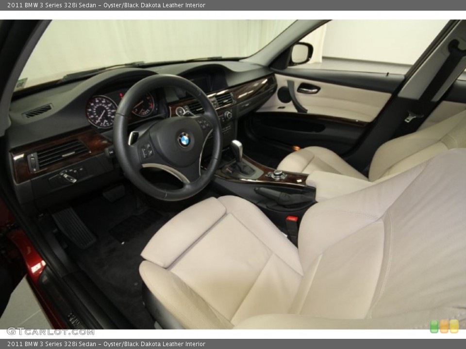 Oyster/Black Dakota Leather Interior Photo for the 2011 BMW 3 Series 328i Sedan #59379263