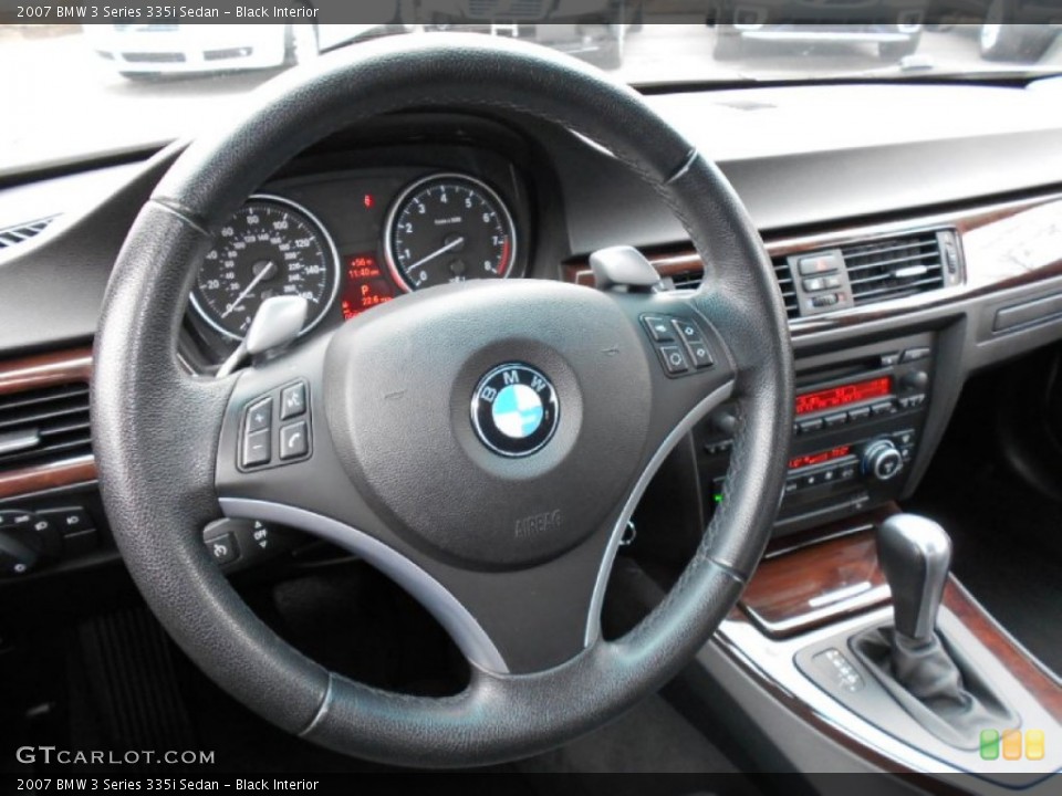 Black Interior Steering Wheel for the 2007 BMW 3 Series 335i Sedan #59380316