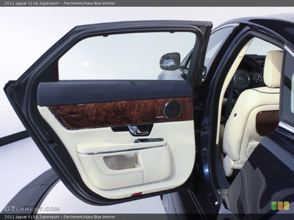 Parchment/Navy Blue Interior Door Panel for the 2011 Jaguar XJ XJL Supersport #59381507