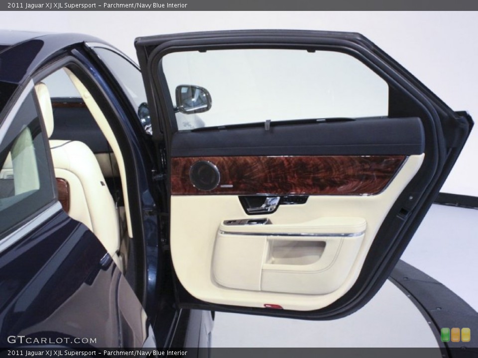 Parchment/Navy Blue Interior Door Panel for the 2011 Jaguar XJ XJL Supersport #59381516