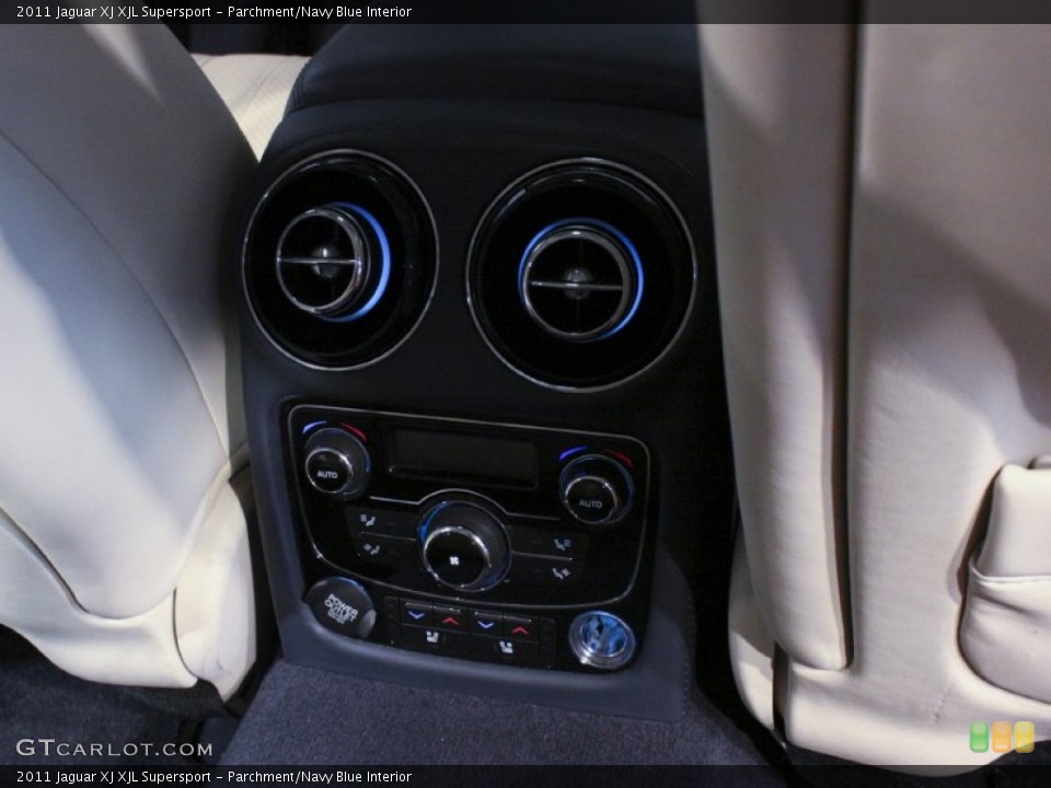 Parchment/Navy Blue Interior Controls for the 2011 Jaguar XJ XJL Supersport #59381774