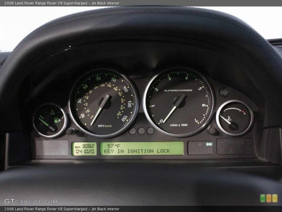 Jet Black Interior Gauges for the 2008 Land Rover Range Rover V8 Supercharged #59383607