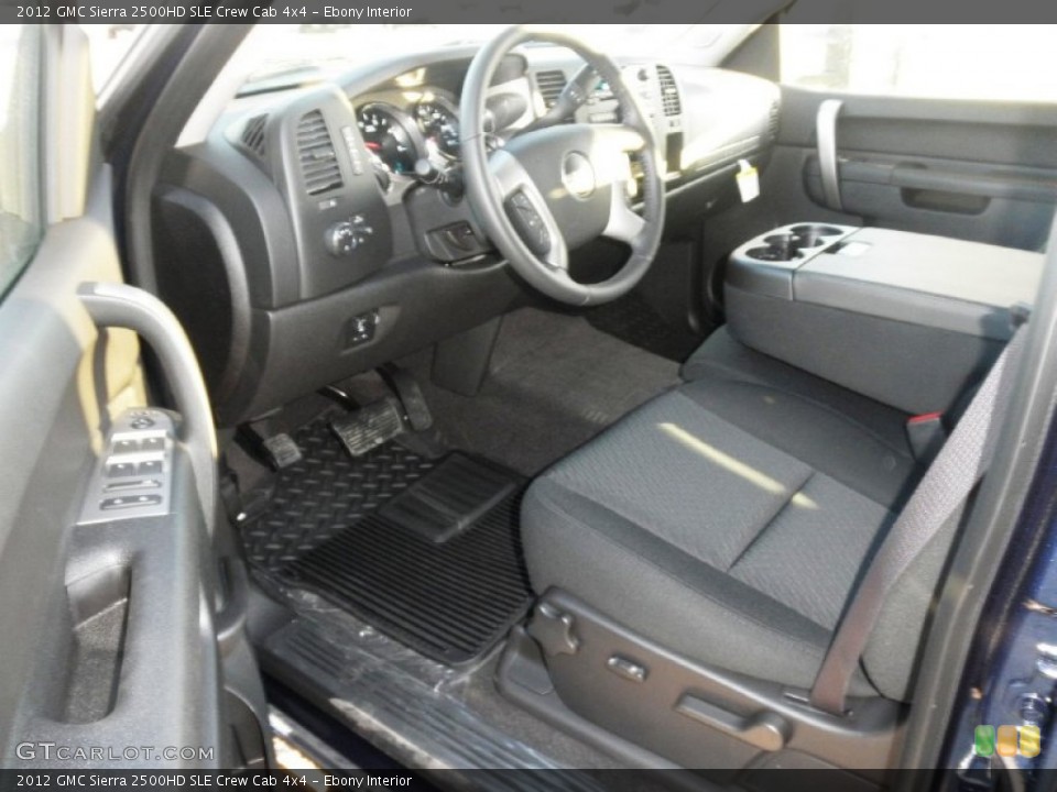 Ebony Interior Photo for the 2012 GMC Sierra 2500HD SLE Crew Cab 4x4 #59386580
