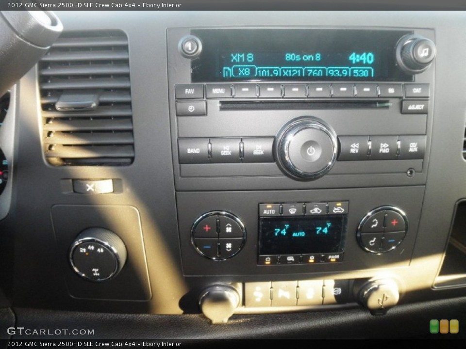 Ebony Interior Controls for the 2012 GMC Sierra 2500HD SLE Crew Cab 4x4 #59386588