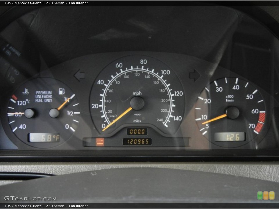 Tan Interior Gauges for the 1997 Mercedes-Benz C 230 Sedan #59388756