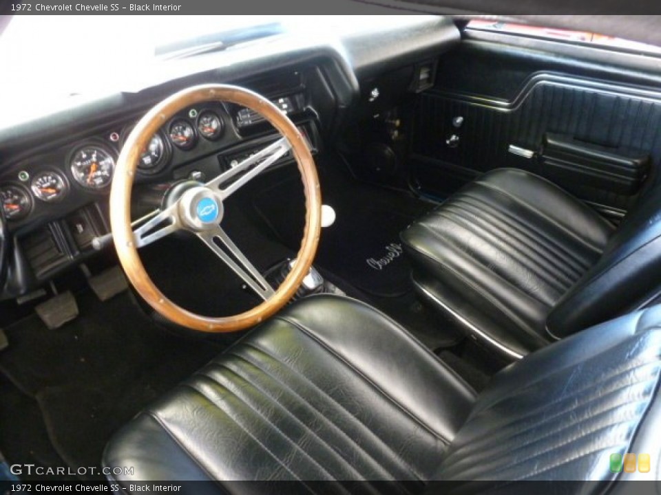 Black Interior Prime Interior for the 1972 Chevrolet Chevelle SS #59390063