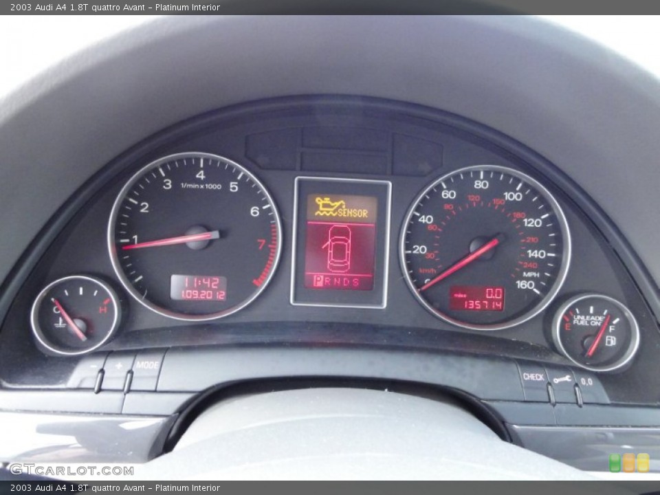 Platinum Interior Gauges for the 2003 Audi A4 1.8T quattro Avant #59391155