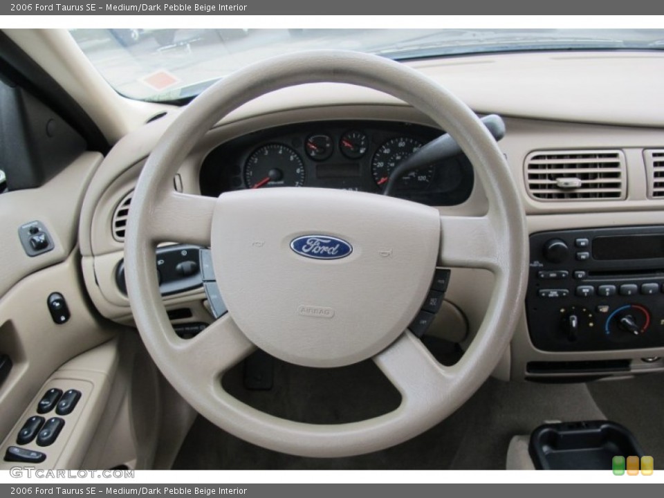 Medium/Dark Pebble Beige Interior Steering Wheel for the 2006 Ford Taurus SE #59391476