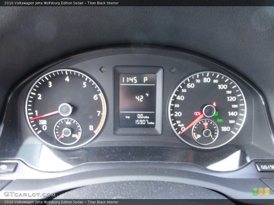 Titan Black Interior Gauges for the 2010 Volkswagen Jetta Wolfsburg Edition Sedan #59391590