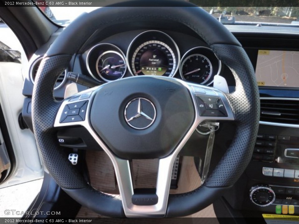 Black Interior Steering Wheel for the 2012 Mercedes-Benz C 63 AMG #59393993