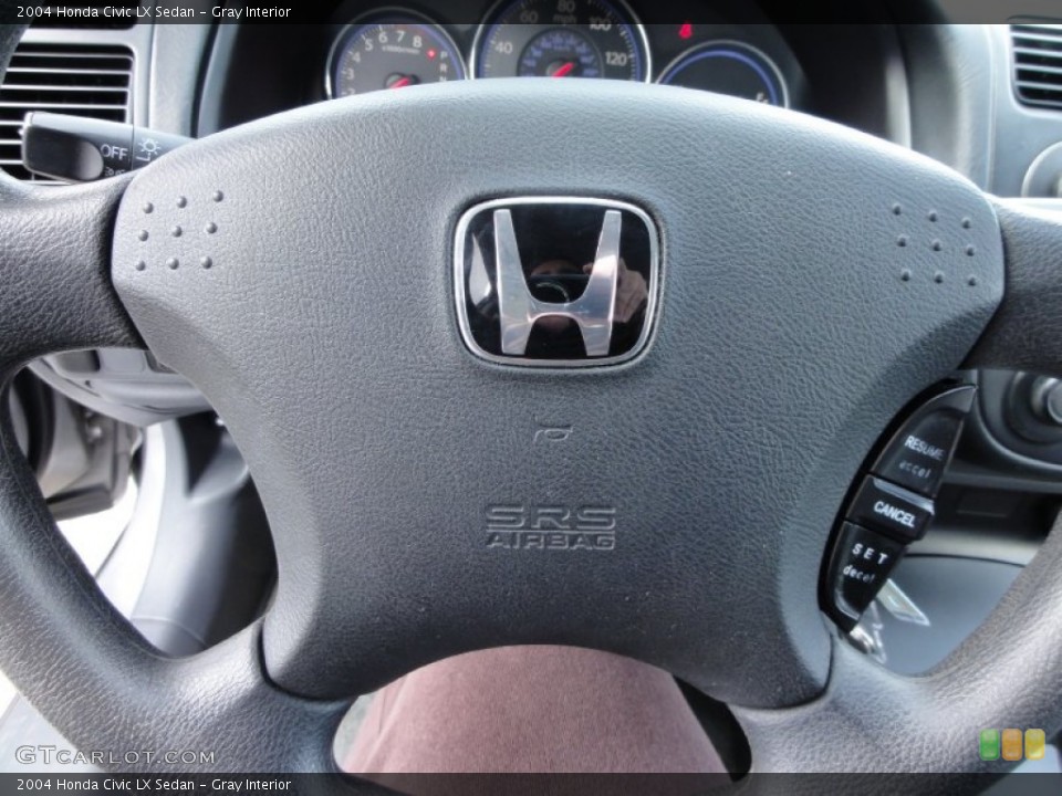 Gray Interior Steering Wheel for the 2004 Honda Civic LX Sedan #59394278