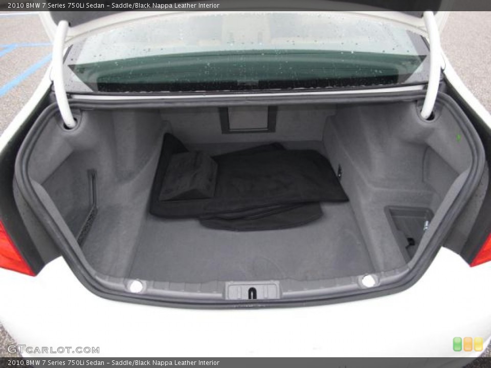 Saddle/Black Nappa Leather Interior Trunk for the 2010 BMW 7 Series 750Li Sedan #59394421
