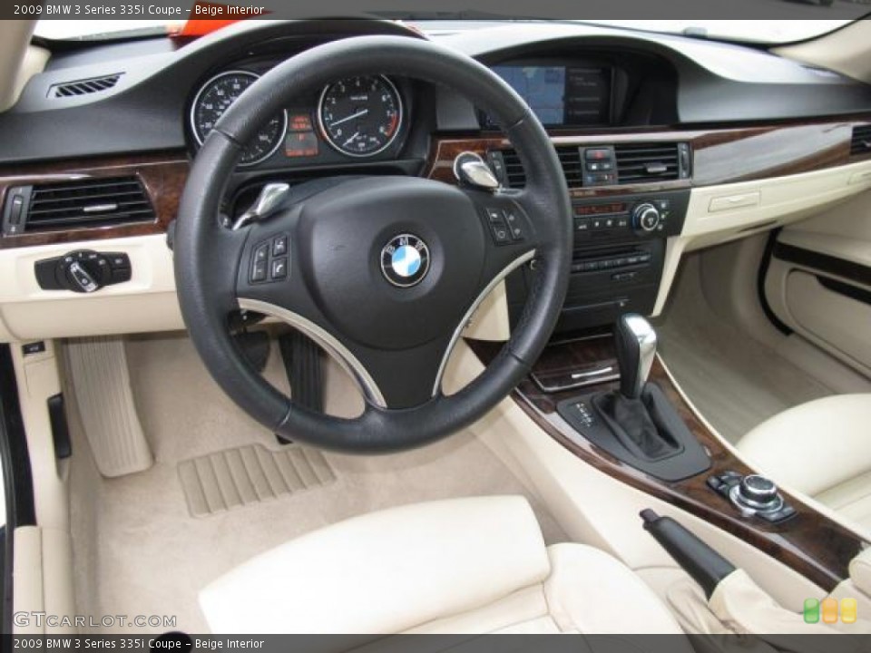 Beige Interior Dashboard for the 2009 BMW 3 Series 335i Coupe #59394944