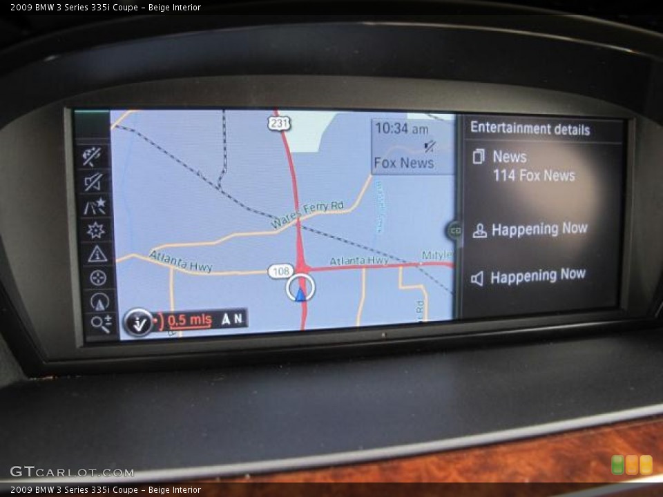 Beige Interior Navigation for the 2009 BMW 3 Series 335i Coupe #59394989
