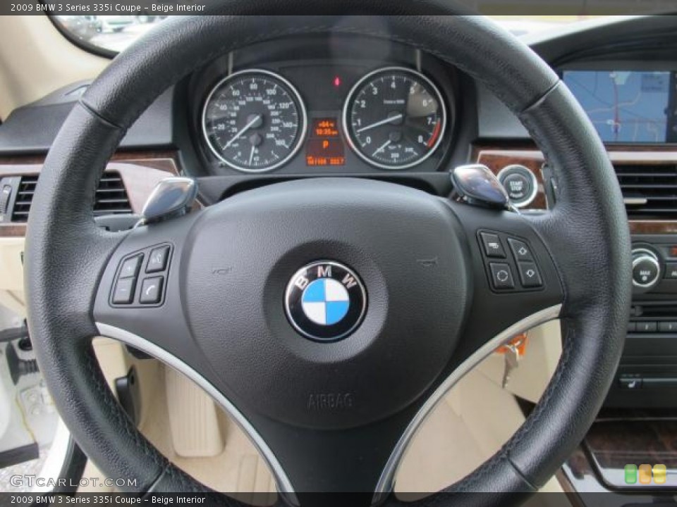 Beige Interior Steering Wheel for the 2009 BMW 3 Series 335i Coupe #59395025