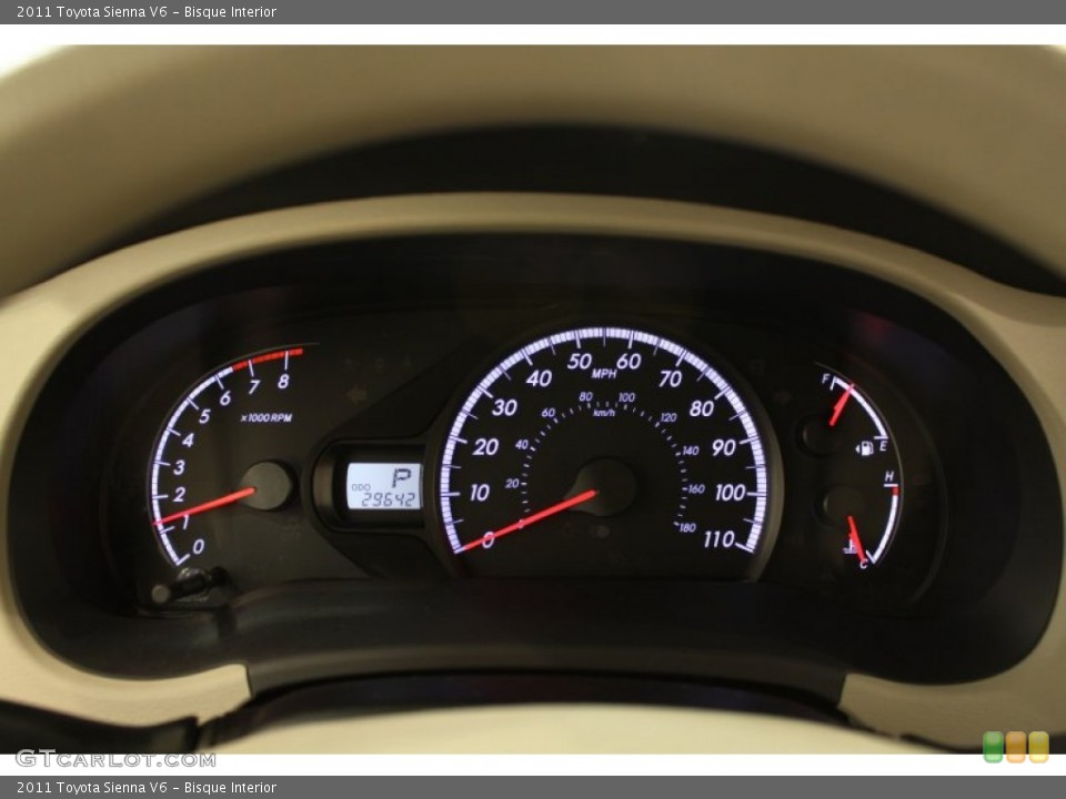 Bisque Interior Gauges for the 2011 Toyota Sienna V6 #59401673