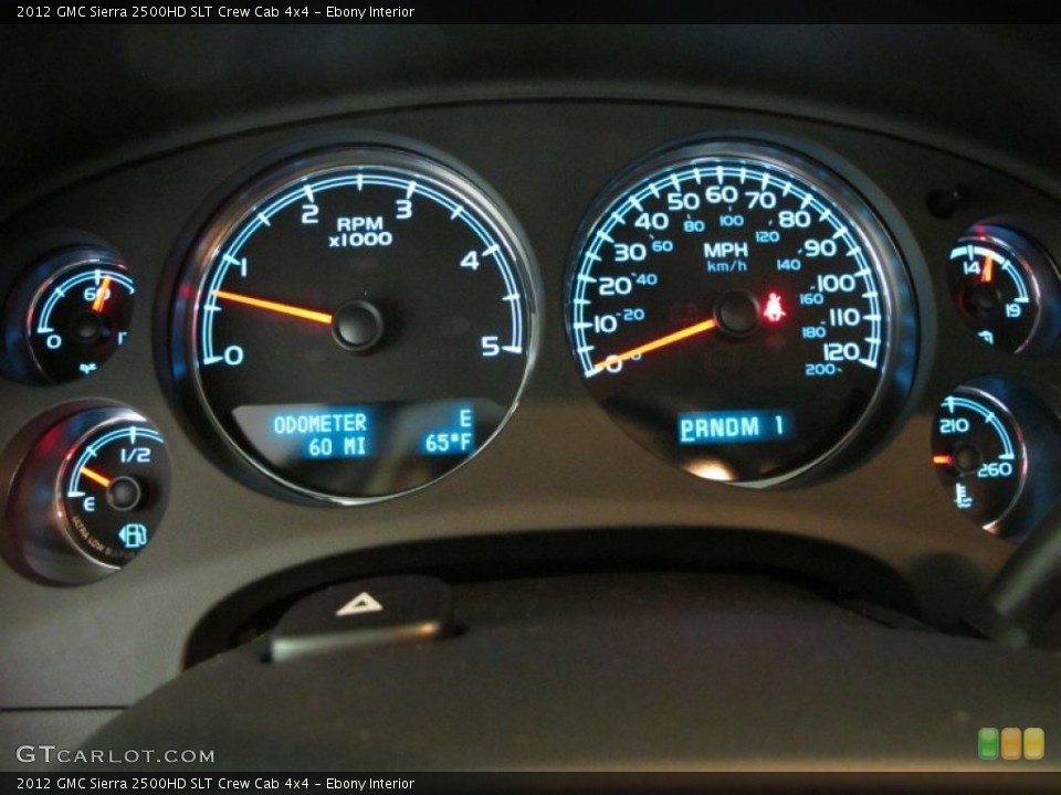 Ebony Interior Gauges for the 2012 GMC Sierra 2500HD SLT Crew Cab 4x4 #59402081