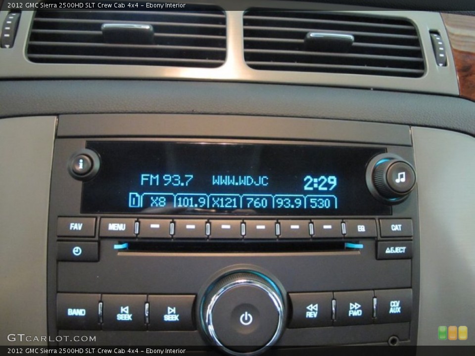 Ebony Interior Audio System for the 2012 GMC Sierra 2500HD SLT Crew Cab 4x4 #59402099