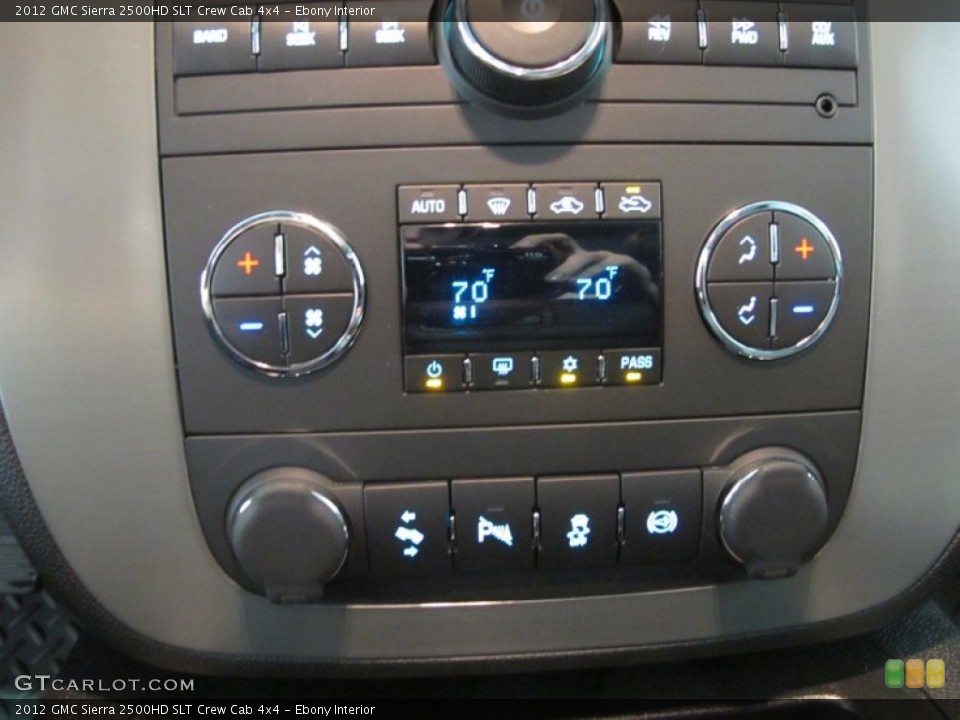 Ebony Interior Controls for the 2012 GMC Sierra 2500HD SLT Crew Cab 4x4 #59402108