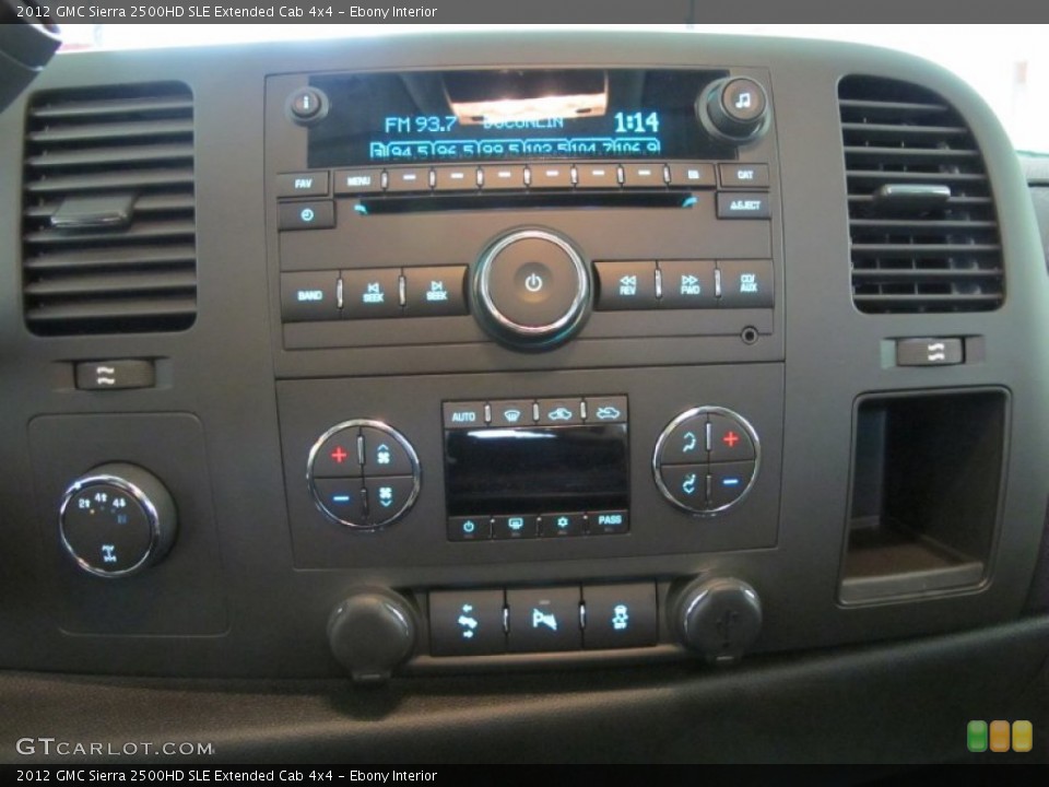 Ebony Interior Controls for the 2012 GMC Sierra 2500HD SLE Extended Cab 4x4 #59402264