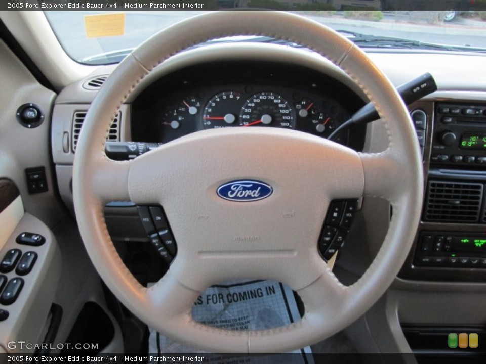 Medium Parchment Interior Steering Wheel for the 2005 Ford Explorer Eddie Bauer 4x4 #59405483