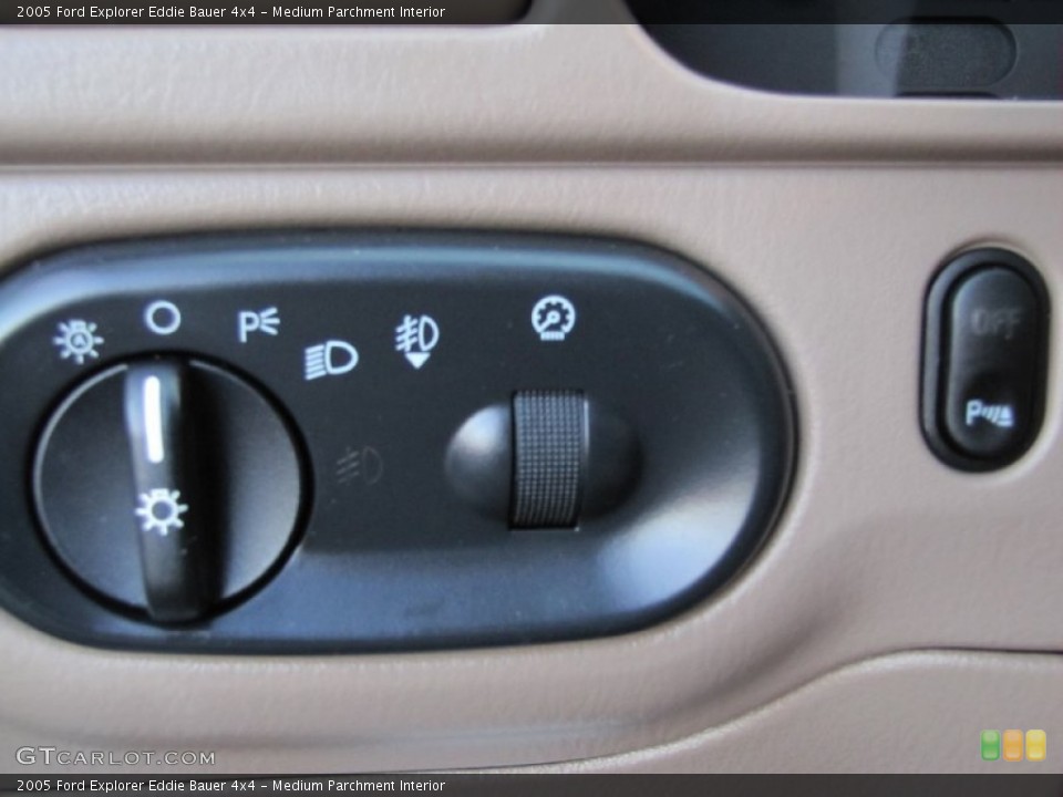 Medium Parchment Interior Controls for the 2005 Ford Explorer Eddie Bauer 4x4 #59405519