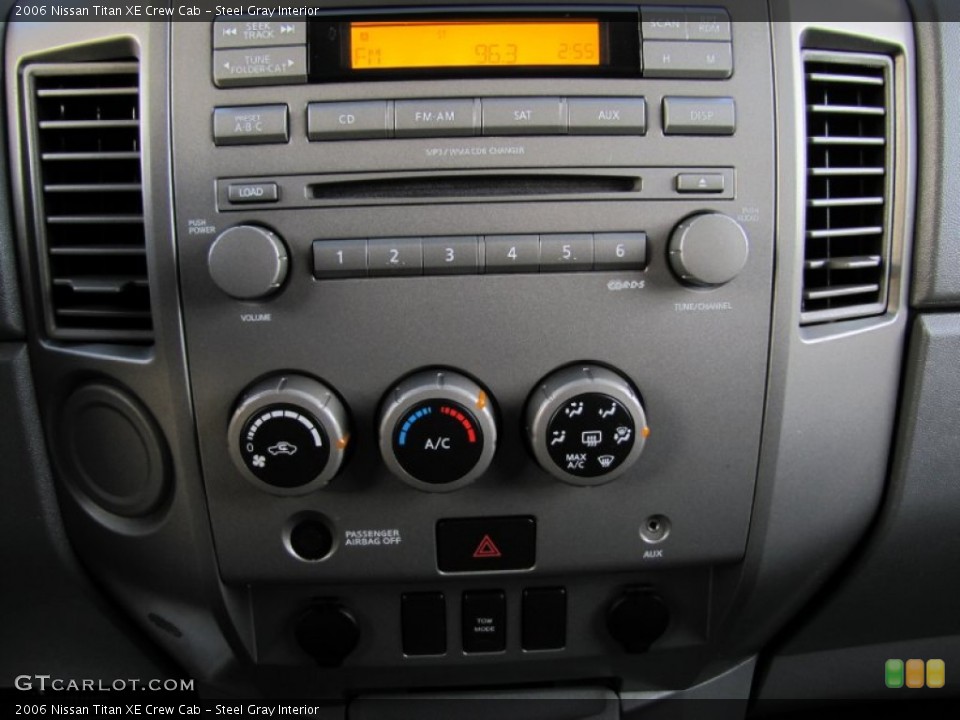 Steel Gray Interior Controls for the 2006 Nissan Titan XE Crew Cab #59406389