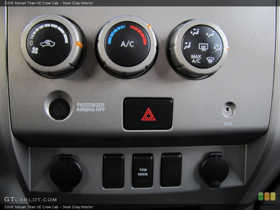 Steel Gray Interior Controls for the 2006 Nissan Titan XE Crew Cab #59406407
