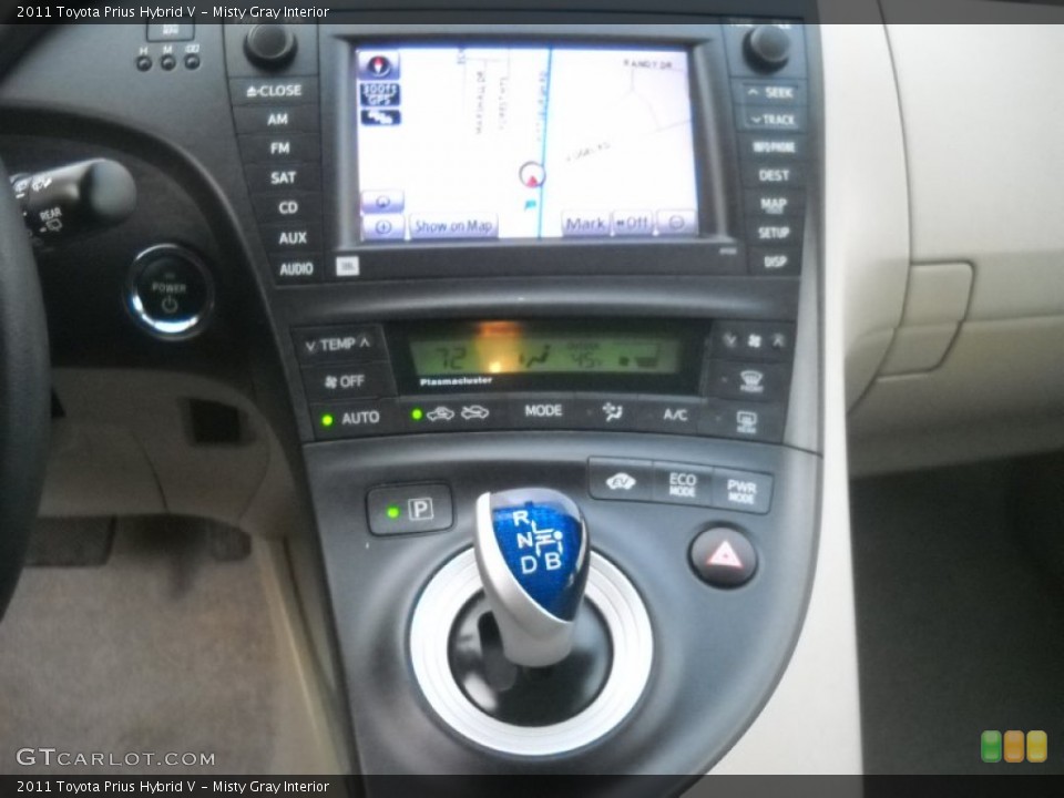 Misty Gray Interior Controls for the 2011 Toyota Prius Hybrid V #59408177