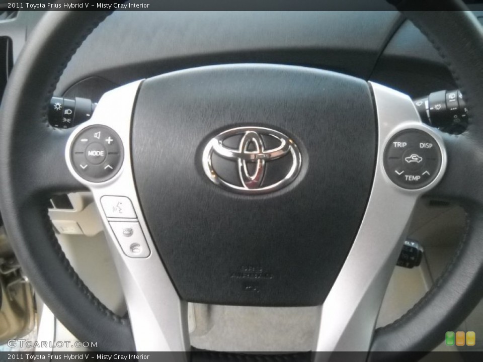 Misty Gray Interior Steering Wheel for the 2011 Toyota Prius Hybrid V #59408186