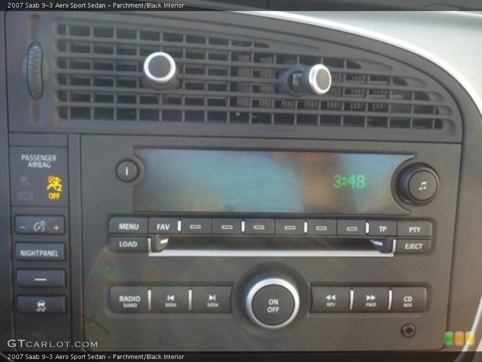 Parchment/Black Interior Audio System for the 2007 Saab 9-3 Aero Sport Sedan #59414948
