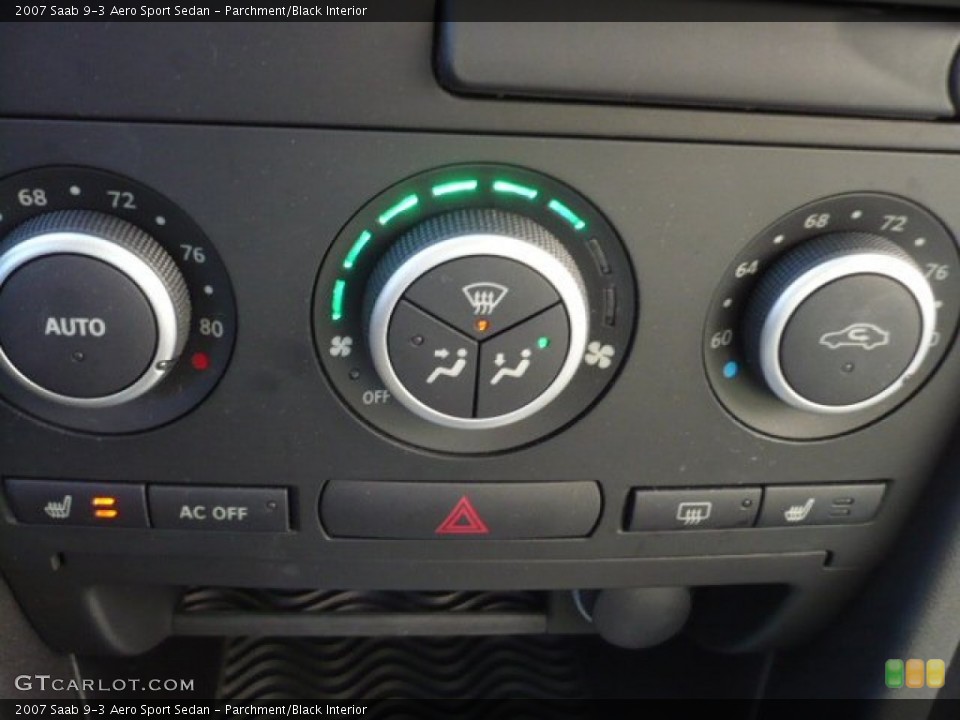 Parchment/Black Interior Controls for the 2007 Saab 9-3 Aero Sport Sedan #59414954