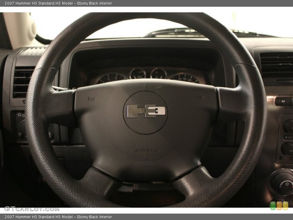 Ebony Black Interior Steering Wheel for the 2007 Hummer H3  #59417342