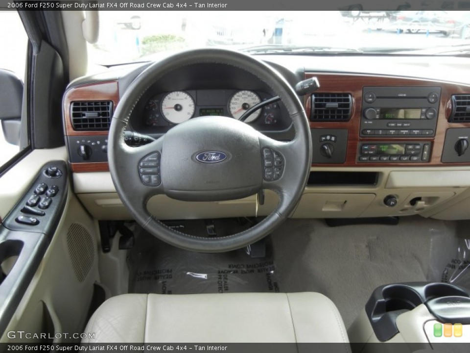 Tan Interior Dashboard for the 2006 Ford F250 Super Duty Lariat FX4 Off Road Crew Cab 4x4 #59417543