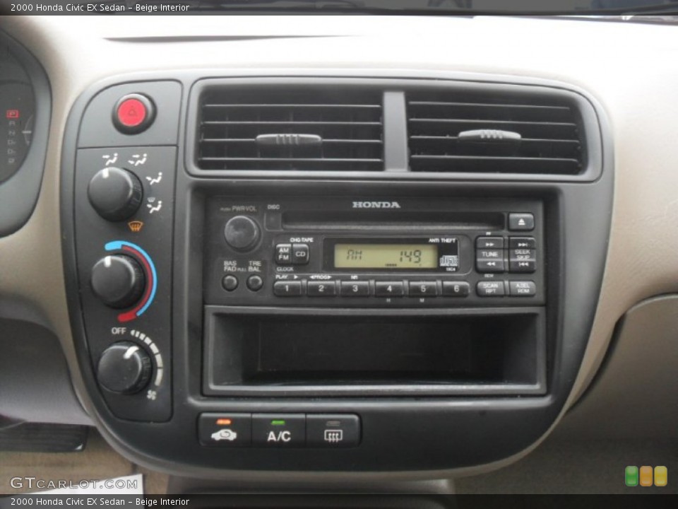 Beige Interior Controls for the 2000 Honda Civic EX Sedan #59419952
