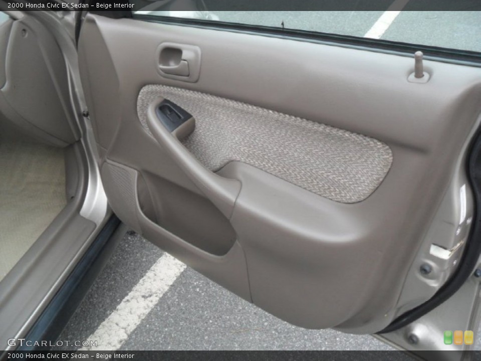 Beige Interior Door Panel for the 2000 Honda Civic EX Sedan #59420054