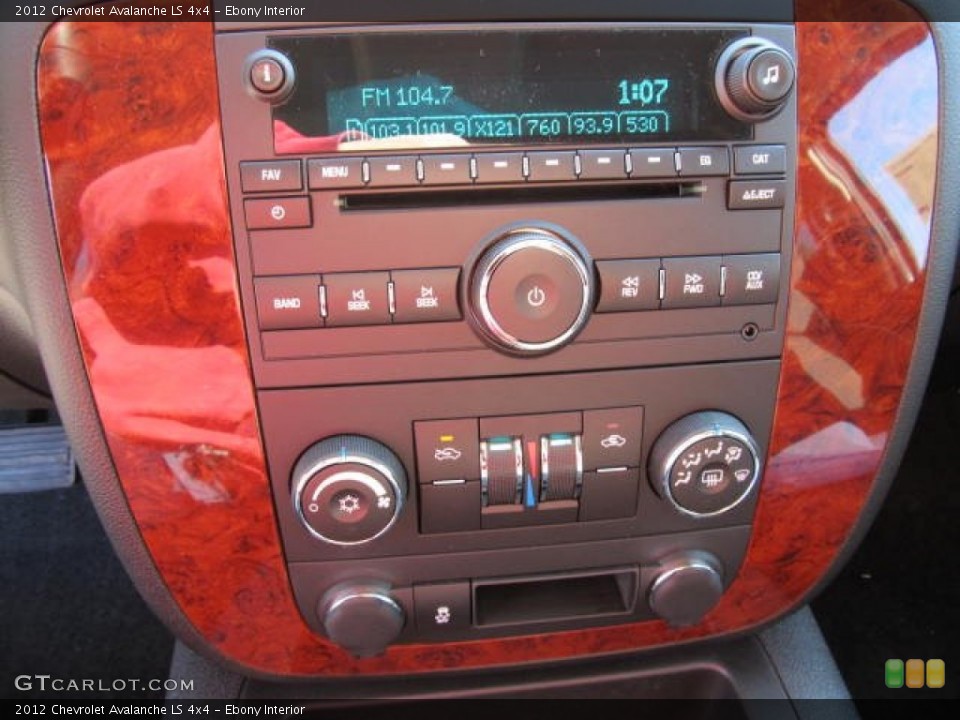 Ebony Interior Controls for the 2012 Chevrolet Avalanche LS 4x4 #59421592