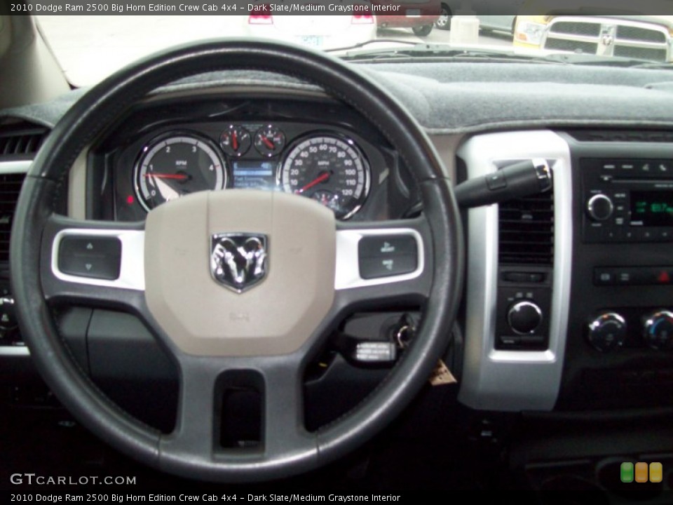 Dark Slate/Medium Graystone Interior Steering Wheel for the 2010 Dodge Ram 2500 Big Horn Edition Crew Cab 4x4 #59423315