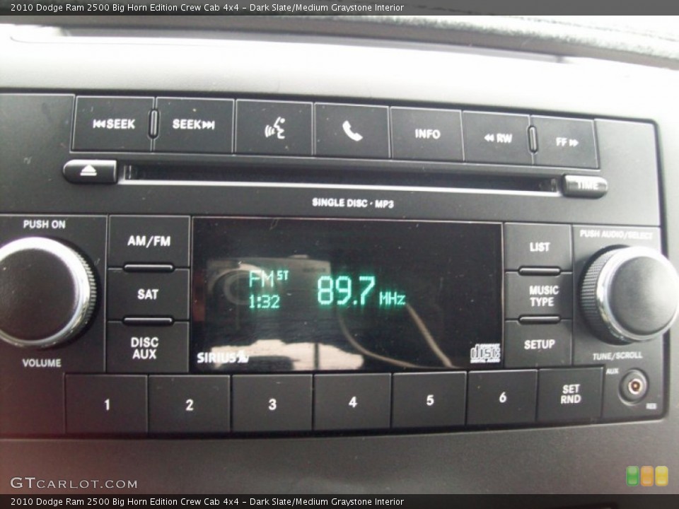 Dark Slate/Medium Graystone Interior Audio System for the 2010 Dodge Ram 2500 Big Horn Edition Crew Cab 4x4 #59423348