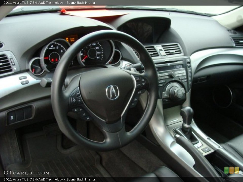 Ebony Black Interior Dashboard for the 2011 Acura TL 3.7 SH-AWD Technology #59427326
