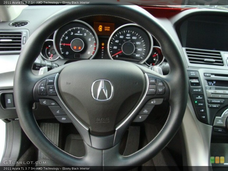 Ebony Black Interior Steering Wheel for the 2011 Acura TL 3.7 SH-AWD Technology #59427357