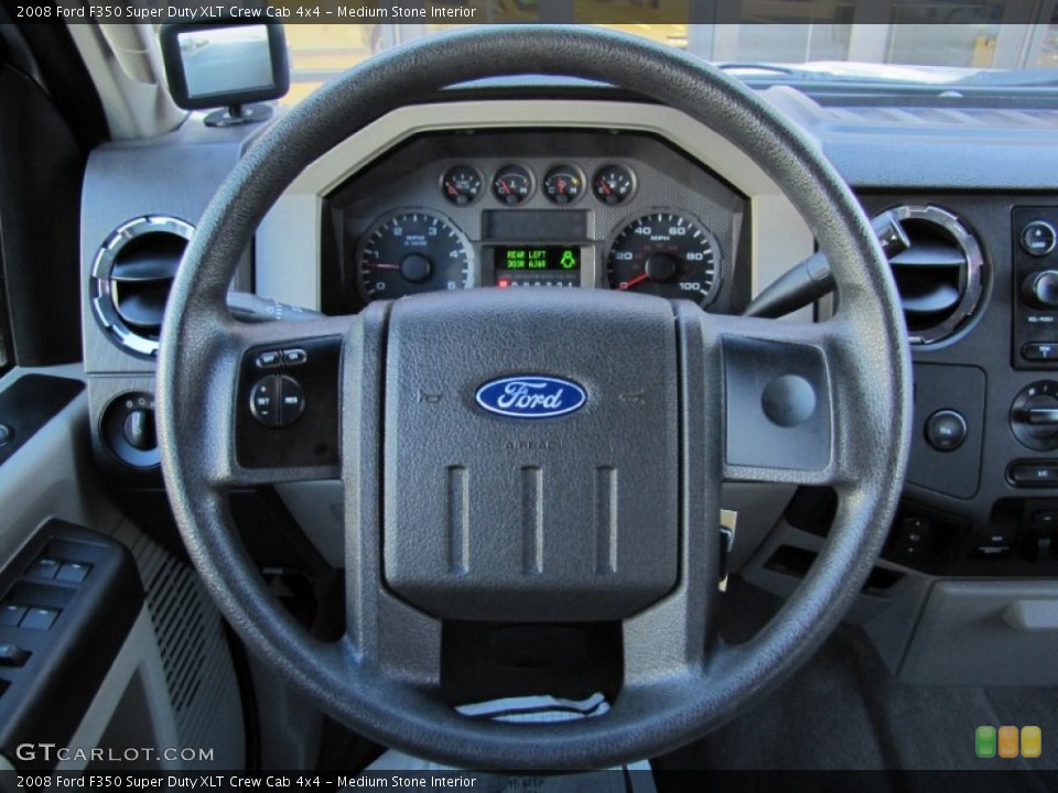 Medium Stone Interior Steering Wheel for the 2008 Ford F350 Super Duty XLT Crew Cab 4x4 #59427428