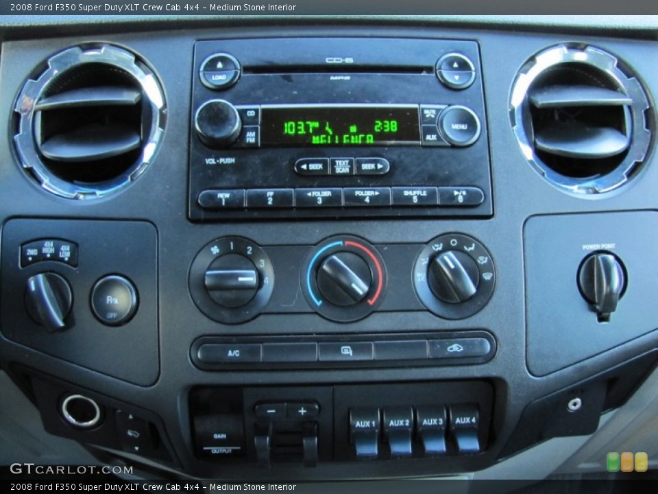 Medium Stone Interior Controls for the 2008 Ford F350 Super Duty XLT Crew Cab 4x4 #59427531