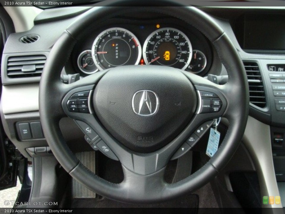 Ebony Interior Steering Wheel for the 2010 Acura TSX Sedan #59427950